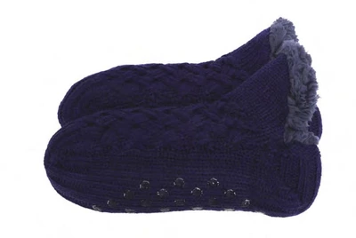 Snoozies Women's What A Gem Sherpa Sock Navy