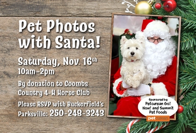 Parksville Pet Photos with Santa