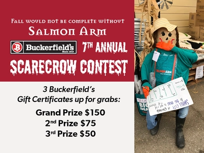 Salmon Arm Scarecrow Contest Sept. 15-Oct. 15