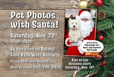 West Kelowna Pet Photos with Santa