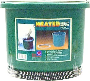 Plastic Heated Bucket 9qt Green HB-60