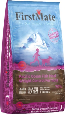 FirstMate Limited Ingredient Pacific Ocean Fish Weight Control Dog Food 25lb