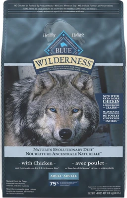 Blue Wilderness Grain-Free Adult Chicken Recipe Dog Food 24lb