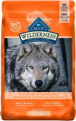 Blue Wilderness Grain Free Large Breed Chicken Recipe Dog Food 24lb