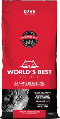 World's Best Multiple Cat Clumping Litter 28lb