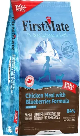 FirstMate Limited Ingredient Chicken With Blueberries Small Bites Dog Food 12lb