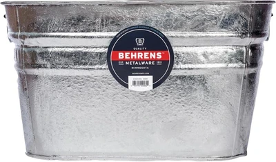 Behren Galvanized Steel Wash Tub 16 Gallon Square