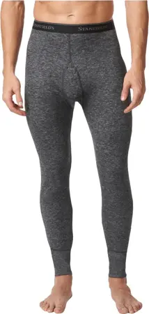 Stanfield Men's Two Layer Wool Long Underwear Charcoal Large