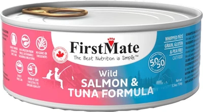 FirstMate 50/50 Wild Salmon & Tuna Pate Cat Food 5.5oz