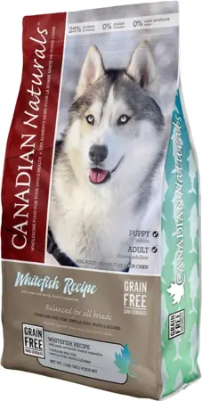 Canadian Naturals Grain Free Fresh Whitefish Dog Food 25lb