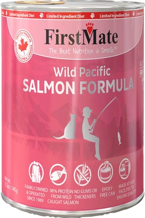 FirstMate Limited Ingredient Wild Salmon Formula Cat Food 12.2oz