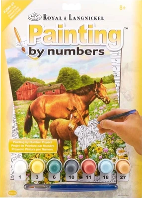 Paint By Number: Horse In Field