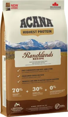 Acana Highest Protein Ranchlands Recipe Dog Food 11.4kg