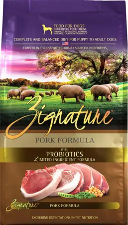 Zignature Pork With Probiotics Dog Food 25lb