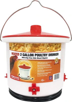 Farm Innovators Heated Poultry Drinker 2 Gallon