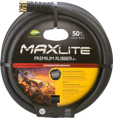 Swan Maxlite Premium Rubber+ Hose 5/8" x 50' Black