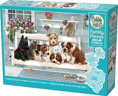 Cobble Hill Porch Pals Puzzle 350pc