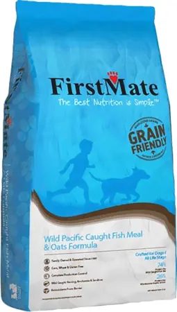 FirstMate Grain Friendly Wild Pacific Caught Fish & Oats Dog Food 25lb