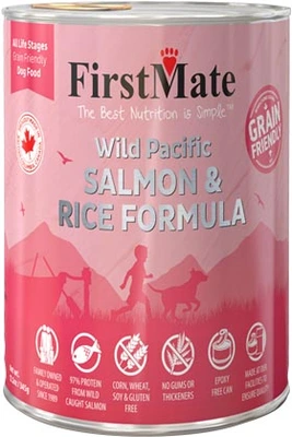 FirstMate Grain Friendly Wild Pacific Salmon & Rice Formula Dog Food 12.2oz