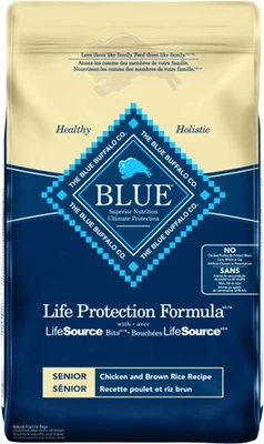 Blue Life Protection Formula Senior Chicken & Brown Rice Dog Food 26lb