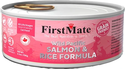 FirstMate Grain Friendly Pacific Salmon & Rice Pate Cat Food 5.5oz