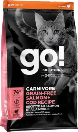 Go! Carnivore Grain Free Salmon+Cod Cat Food 8lb