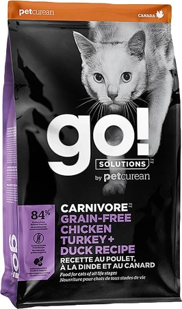 Go! Carnivore Grain Free Chicken+Turkey+Duck Cat Food 3lb