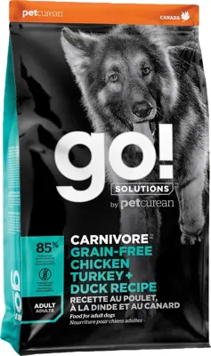 Go! Carnivore Grain Free Chicken+Turkey+Duck Dog Food 22lb