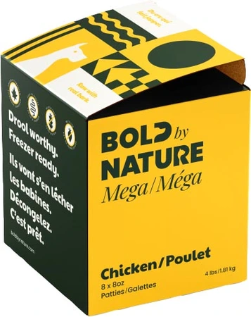 Bold By Nature Mega Chicken Patties Dog Food 4 lb