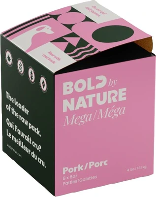 Bold By Nature Mega Pork Patties Dog Food 4 lb