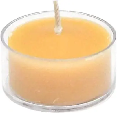 Honey Candles Natural Beeswax Tealight - Clear Cup