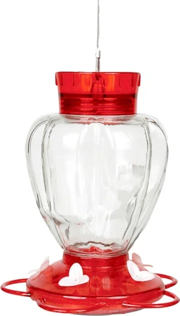 Pinebush Glass Hummingbird Feeder 29oz