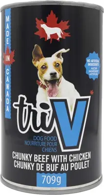 Tri V Chunky Beef & Chicken Dog Food 680g