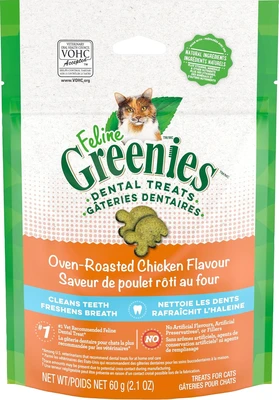 Greenies Feline Oven Roasted Chicken Dental Treat 2.1oz