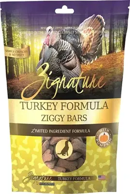 Zignature Turkey Ziggy Bar Dog Treat 12oz