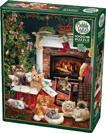 Cobble Hill Christmas Kittens Puzzle 1000pc