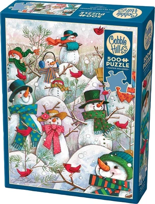 Cobble Hill Lots Of Snowmen Puzzle 500pc