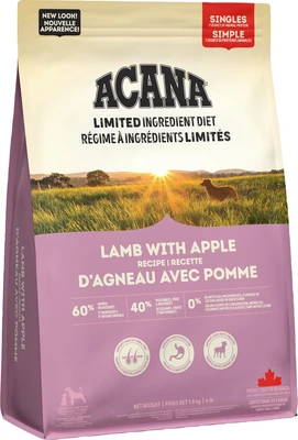 Acana Singles Lamb With Apple Recipe Dog Food 1.8kg