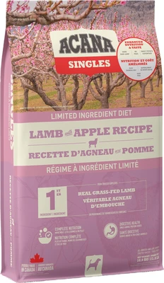 Acana Singles Lamb With Apple Recipe Dog Food 10.8kg