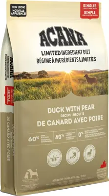 Acana Singles Duck With Pear Recipe Dog Food 5.4kg