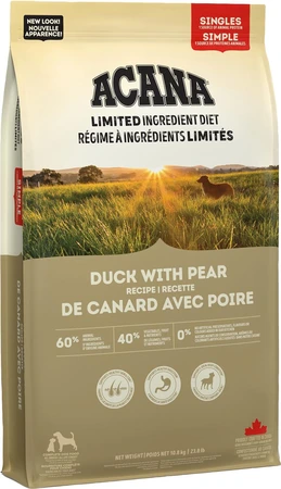 Acana Singles Duck With Pear Recipe Dog Food 10.2kg