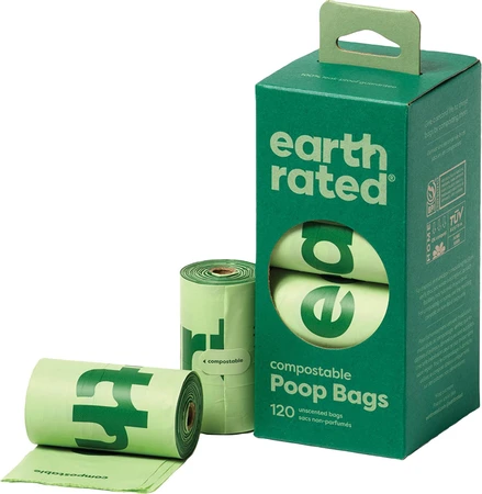 Earth Rated Unscented Compostable Poop Bags 120ct