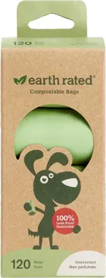 Earth Rated Unscented Compostable Poop Bags 120ct