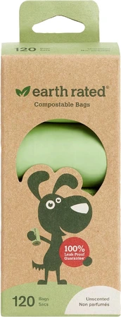 Earth Rated Unscented Compostable Poop Bags 120ct