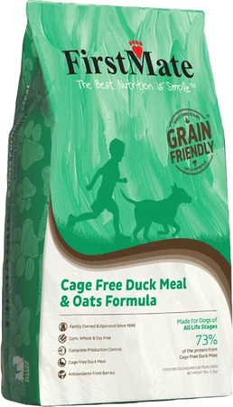 FirstMate Grain Friendly Duck & Oats Dog Food 25lb