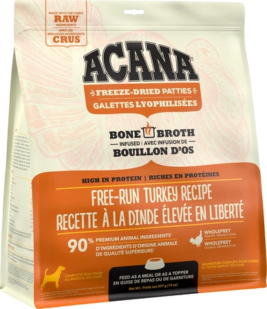 Acana Freeze Dried Free-Run Turkey Recipe Patties 397g