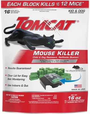 Tomcat Refillable Mouse Bait Station 16pk