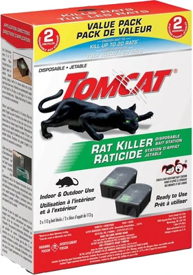 Tomcat Disposable Rat Killer Bait Station 2pk