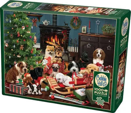 Cobble Hill Christmas Puppies Puzzle 1000pc