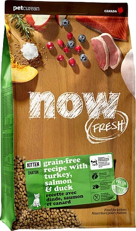 NOW Fresh Grain Free Kitten Turkey, Salmon & Duck Cat Food 8lb